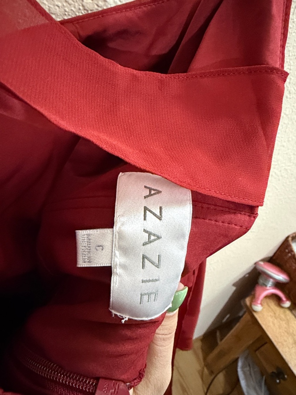 Azazie Maive Pomegranate Bridesmaid Dress -Custom Size - Picture 9 of 13